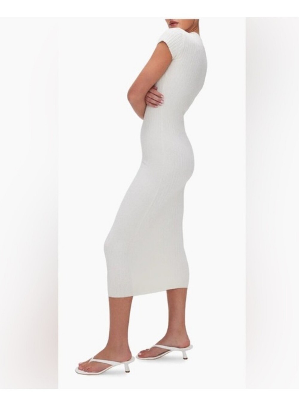 GOOD AMERICAN $169 Terry Rib Knit Bodycon Dress NWT - Picture 3 of 3